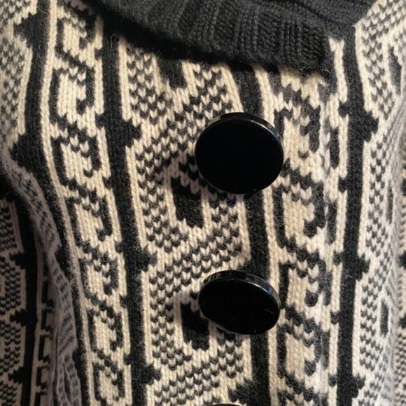 0636 Milly Of New York Geometric Print Knit Cashmere Cardigan Size L NWOT - Picture 5 of 8